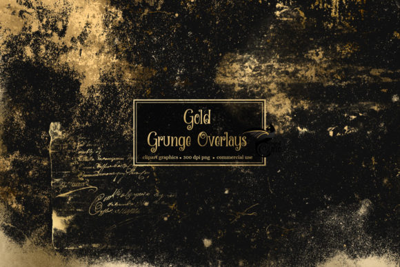 Download 40 Gold Grunge Overlays - Grunge overlays Collection