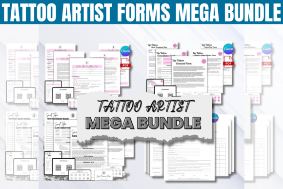 Download Tattoo Artist Forms Mega Bundle Template - Mega bundle template Collection