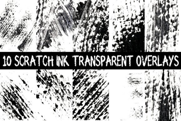 Download 10 Paint Scratched Grunge Overlays PNG - Grunge overlays Collection
