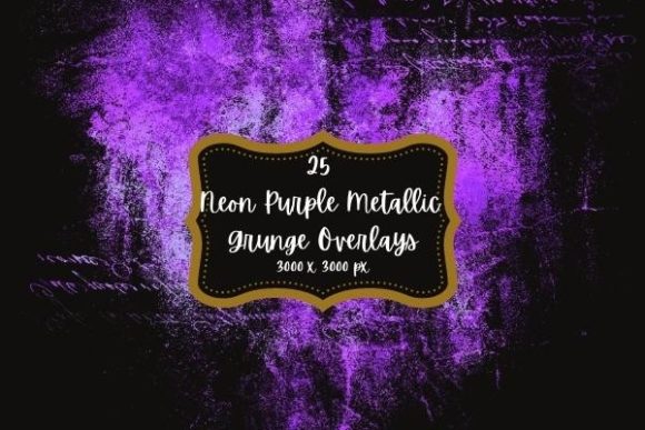 Download 25 Neon Purple Metallic Grunge Overlays - Grunge overlays Collection